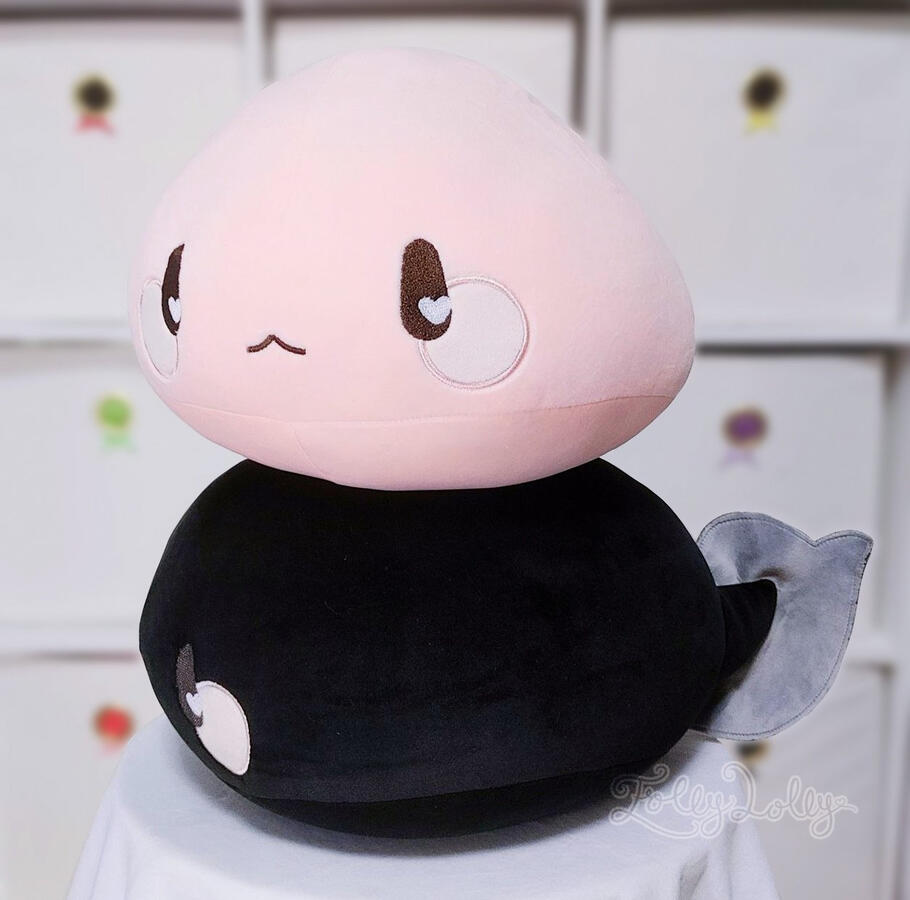 Boba Tadpoles Pink and black tadpole plushies